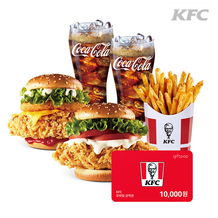 [티몬] KFC 금액권 1,2만원권 11% 할인 (8,900원) (무료)